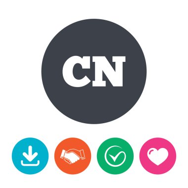 Çince dil işareti simgesi.