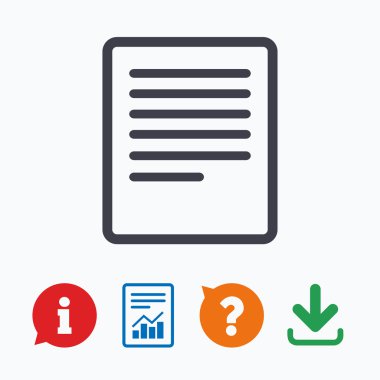 metin dosya işareti simgesi.