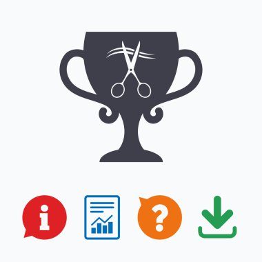 Makas saç işareti simgesi kesti. Kuaför sembolü.