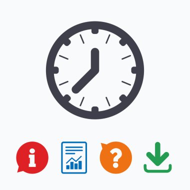 Saat saat işareti simgesi.