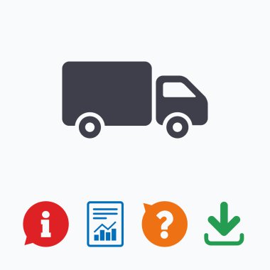 Teslimat kamyonu işareti simgesi.