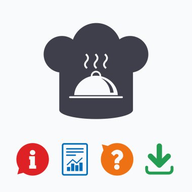 Chef şapka işareti simgesi. sembol pişirme.