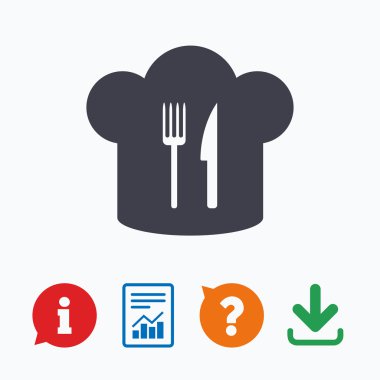 Chef şapka işareti simgesi. sembol pişirme.