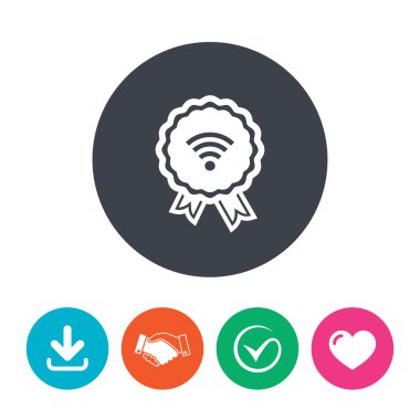 WiFi işareti Ödülü. Wi-fi sembolü. Kablosuz ağ.