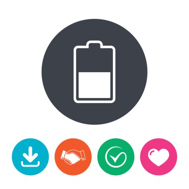 Pil yarım düzey işareti simgesi.