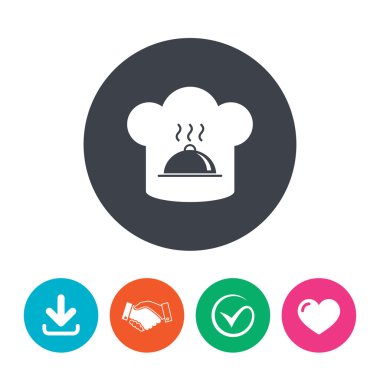 Chef şapka işareti simgesi. sembol pişirme.