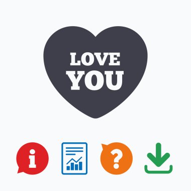 kalp işareti simgesi. seviyorum seni sembolü.