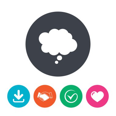 komik konuşma balonu işareti simgesi. sohbet düşünme sembolü