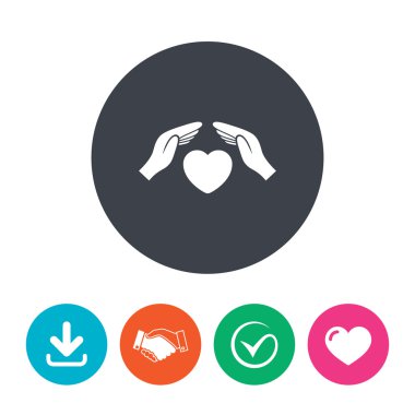 Hayat sigortası işareti simgesi.