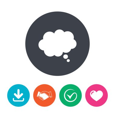 komik konuşma balonu işareti simgesi. sohbet düşünme sembolü