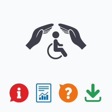 Engelli insan sigorta işareti.