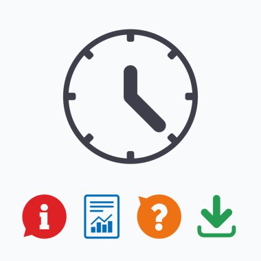 Clock sign icon. Mechanical clock