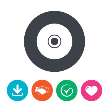 CD veya dvd işareti simgesi. CD simgesi.