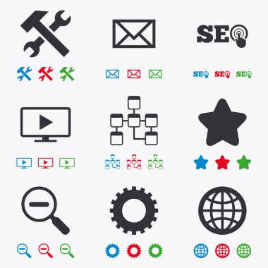 Internet, seo simgeler.