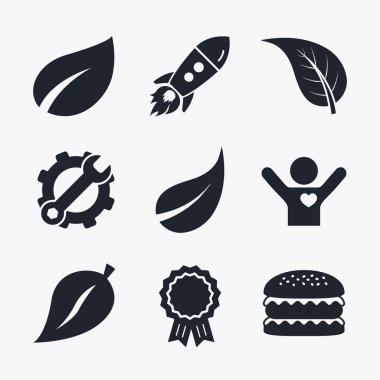 taze doğal ürün sembolleri.