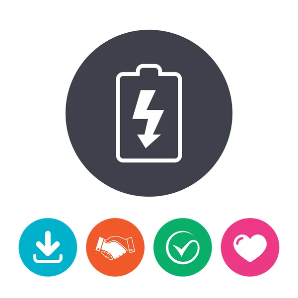 Battery charging sign icon. — Stock Vector