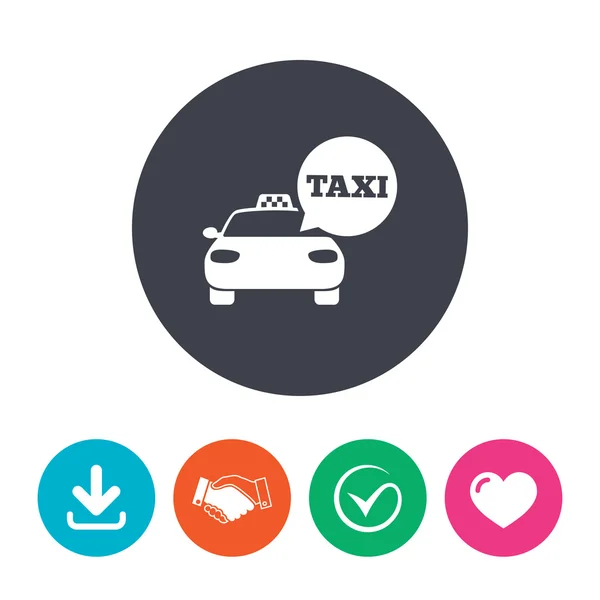 出租车汽车标志图标 — 图库矢量图片