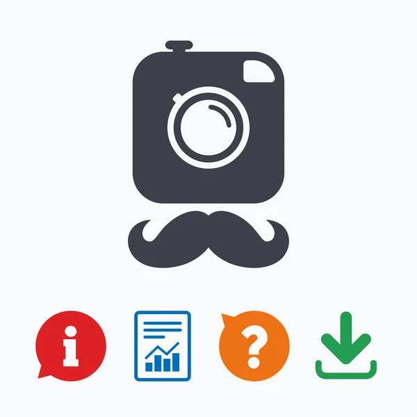 Hipster foto camera teken — Stockvector
