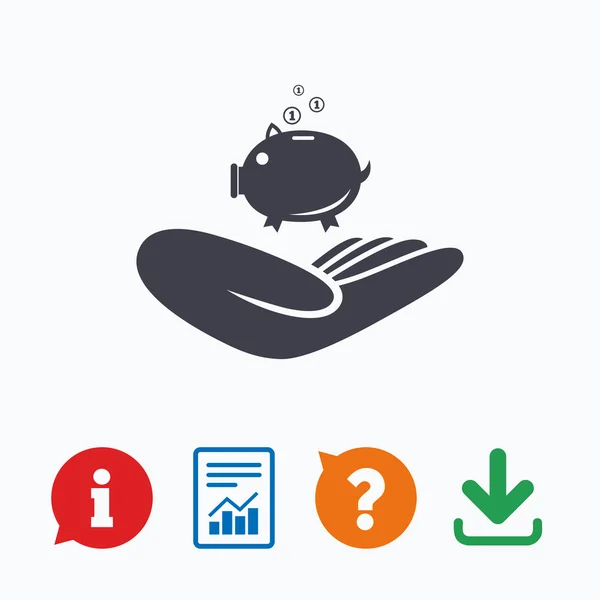 Donation hand sign icon. Charity or endowment. — Stock Vector
