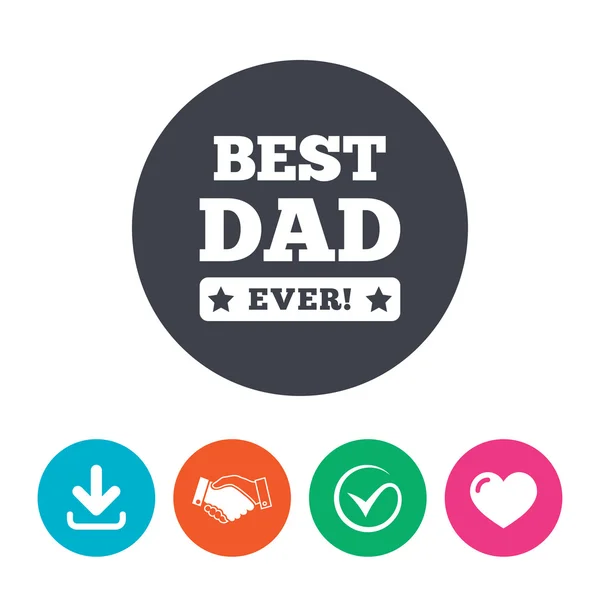 Best father ever sign icon — Stock Vector