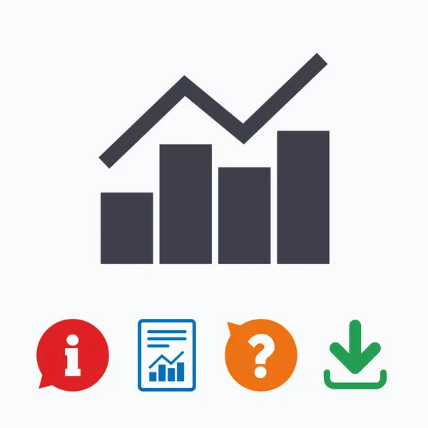 Ikona podepsat grafu graf. symbol diagramu. — Stockový vektor