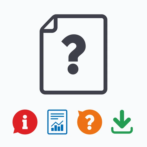 File document help icon. — Stock Vector