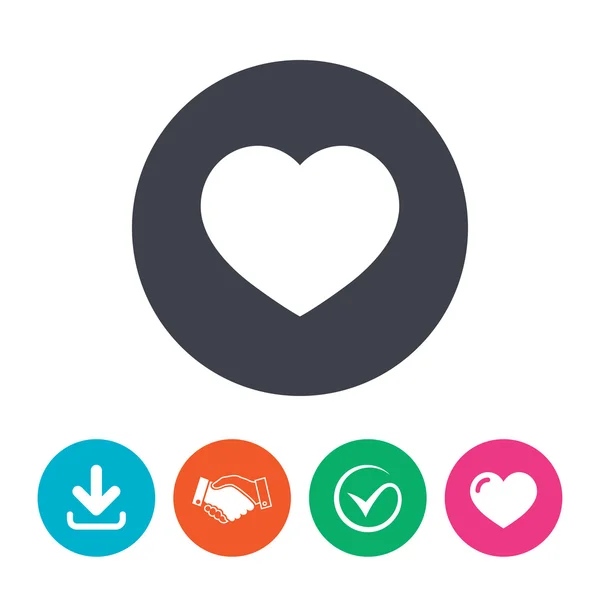 Icono de amor. Signo del corazón . — Vector de stock