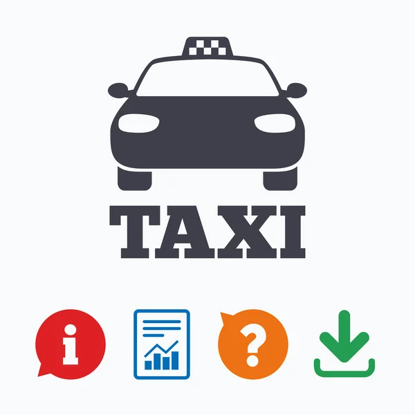 Taxi car sign icon. — Stock Vector