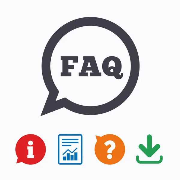 Informatiepictogram teken FAQ. — Stockvector