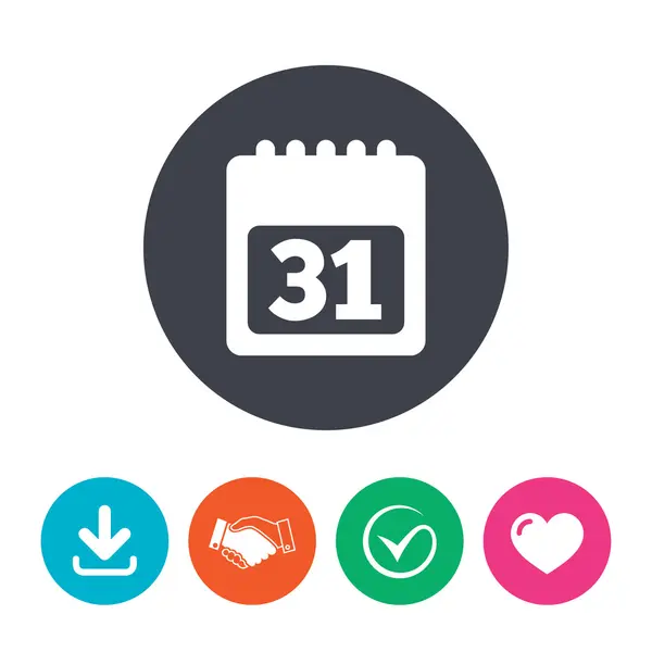 Icono de signo de calendario. 31 — Vector de stock