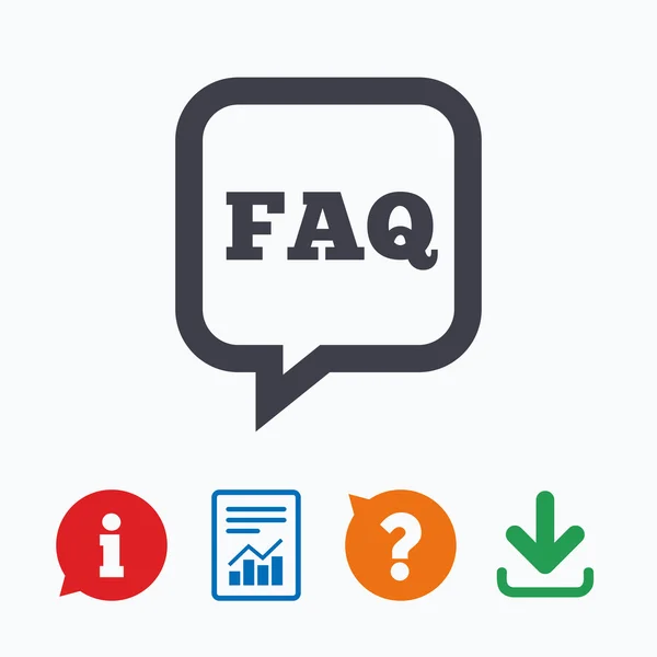 FAQ signo de información — Archivo Imágenes Vectoriales