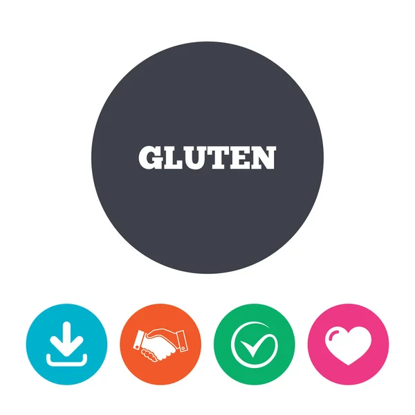 Icône de signe sans gluten. Pas de symbole gluten . — Image vectorielle