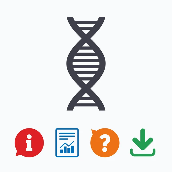 DNA teken pictogram. deoxyribonucleic acid symbool. — Stockvector