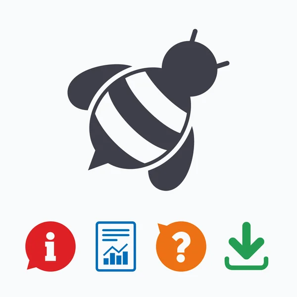 Bee sign icon. — Stock Vector