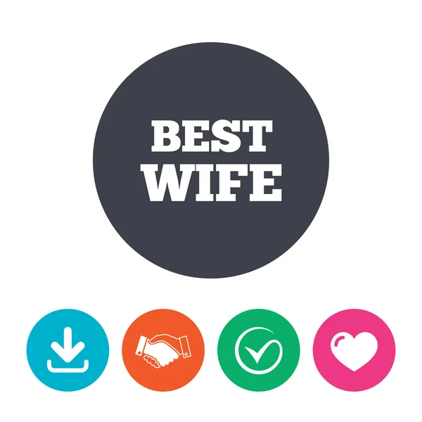 Najlepsze ikony znak żona — Wektor stockowy