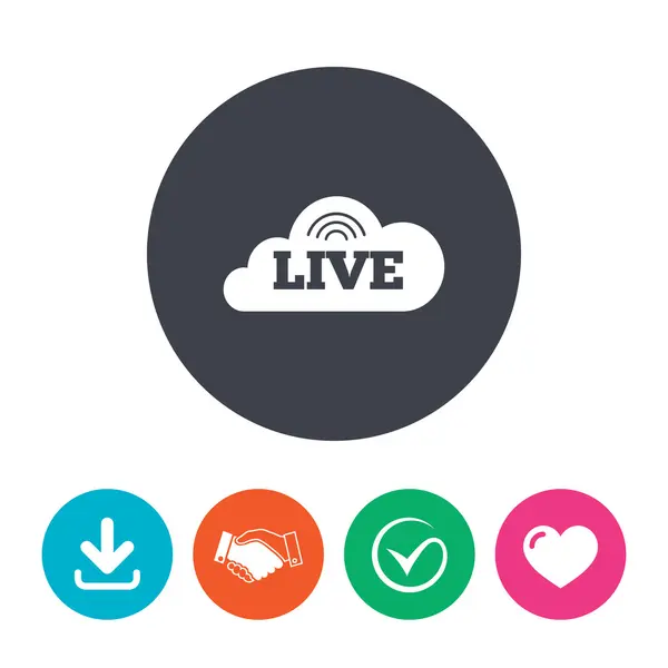 Live sign icon. — Stock Vector