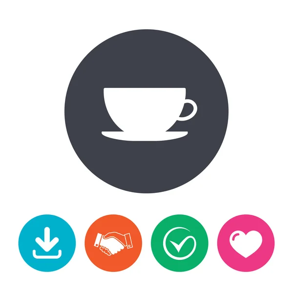 Kaffeetasse Zeichen Symbol vorhanden. Kaffeetaste. — Stockvektor