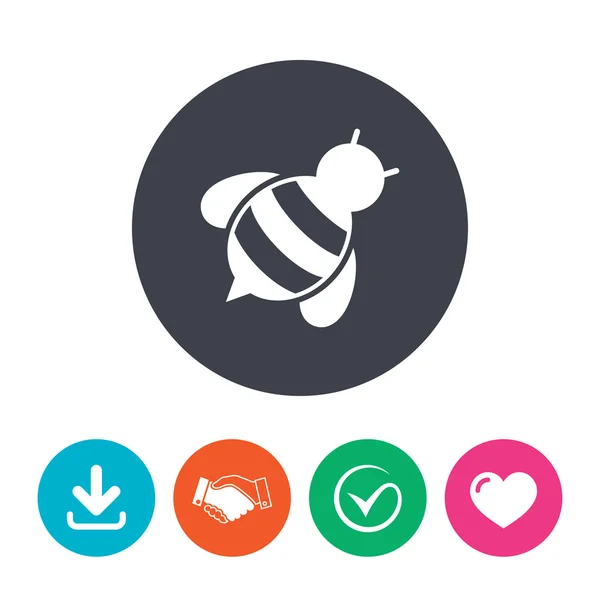 Bee sign icon. — Stock Vector