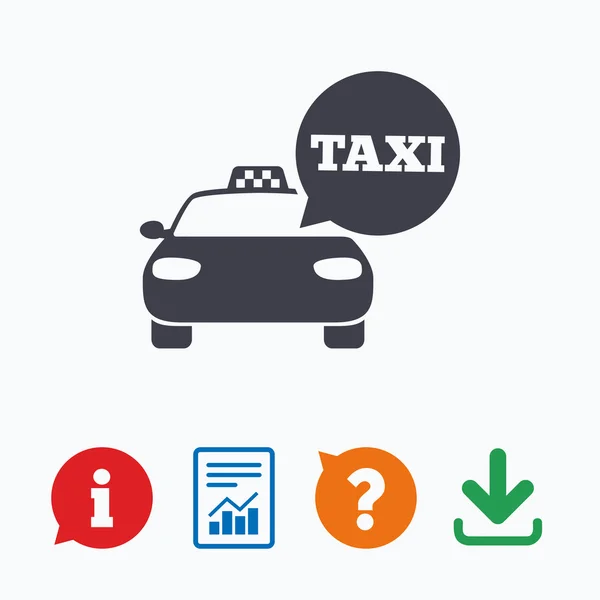 Taxi car sign icon. — Stock Vector