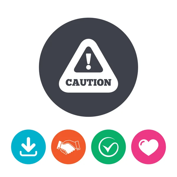 Attention caution sign icon. — Stock Vector