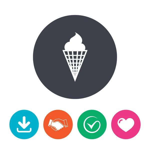 Icono de signo de helado . — Vector de stock