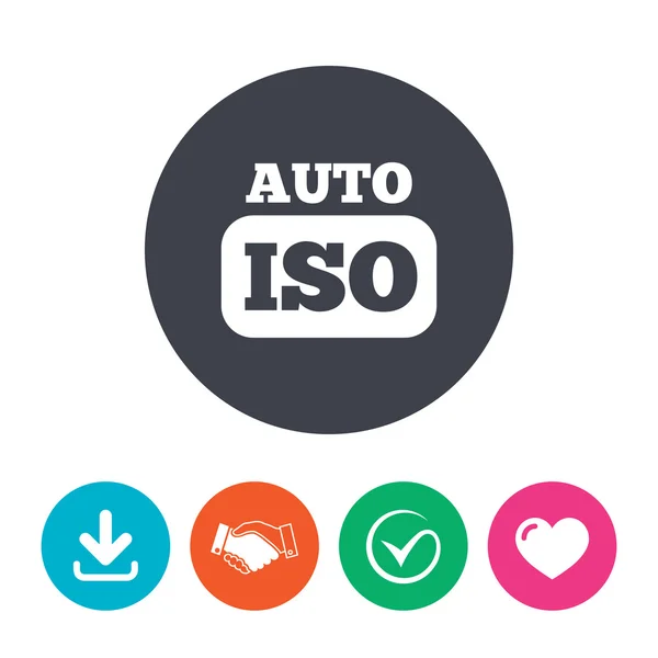 ISO Auto photo camera sign — Stock Vector