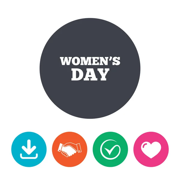 Damernas dag tecken ikoner — Stock vektor
