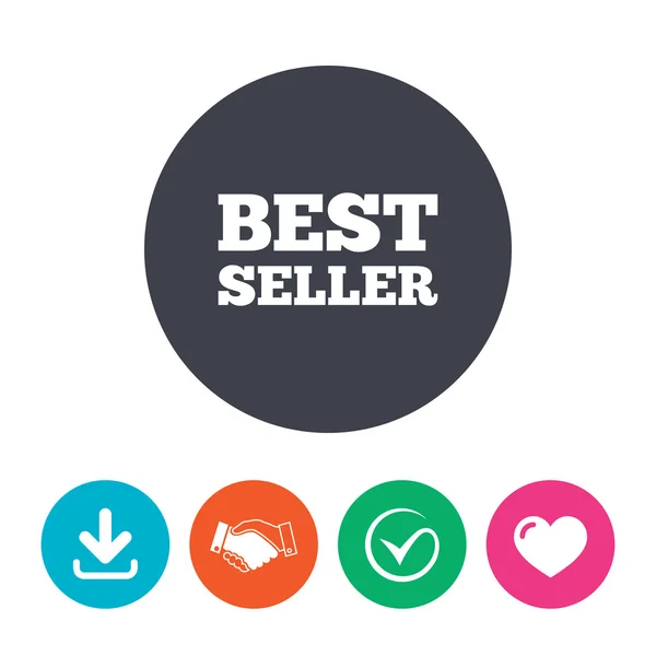 Meilleure icône de signe de vendeur . — Image vectorielle