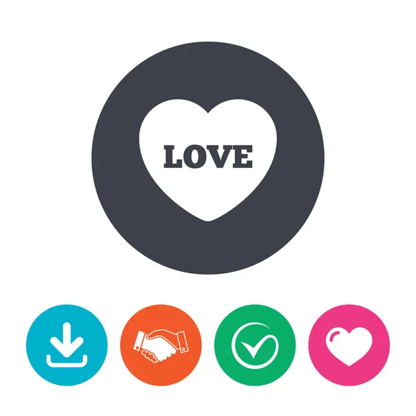 Hart teken pictogram. symbool van de liefde. — Stockvector