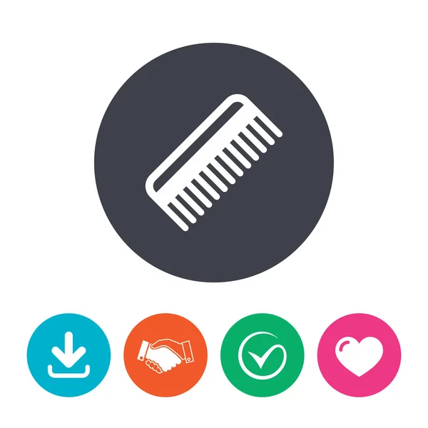 Comb hair sign icon. Barber symbol. — Stock Vector