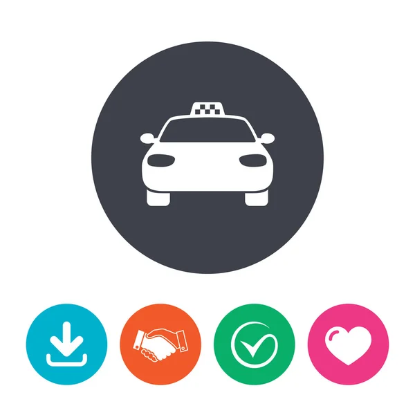 Taxi coche signo icono . — Archivo Imágenes Vectoriales