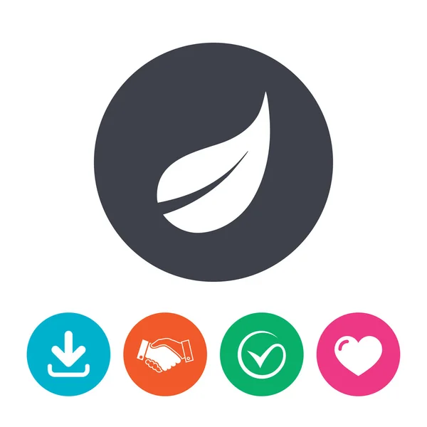 Icono de signo de hoja . — Vector de stock