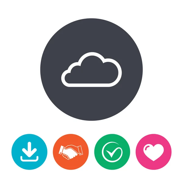 Wolk teken pictogram. — Stockvector