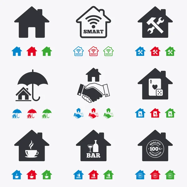 Ícones imobiliários. —  Vetores de Stock